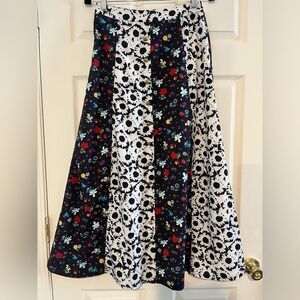 Black Floral Skirt